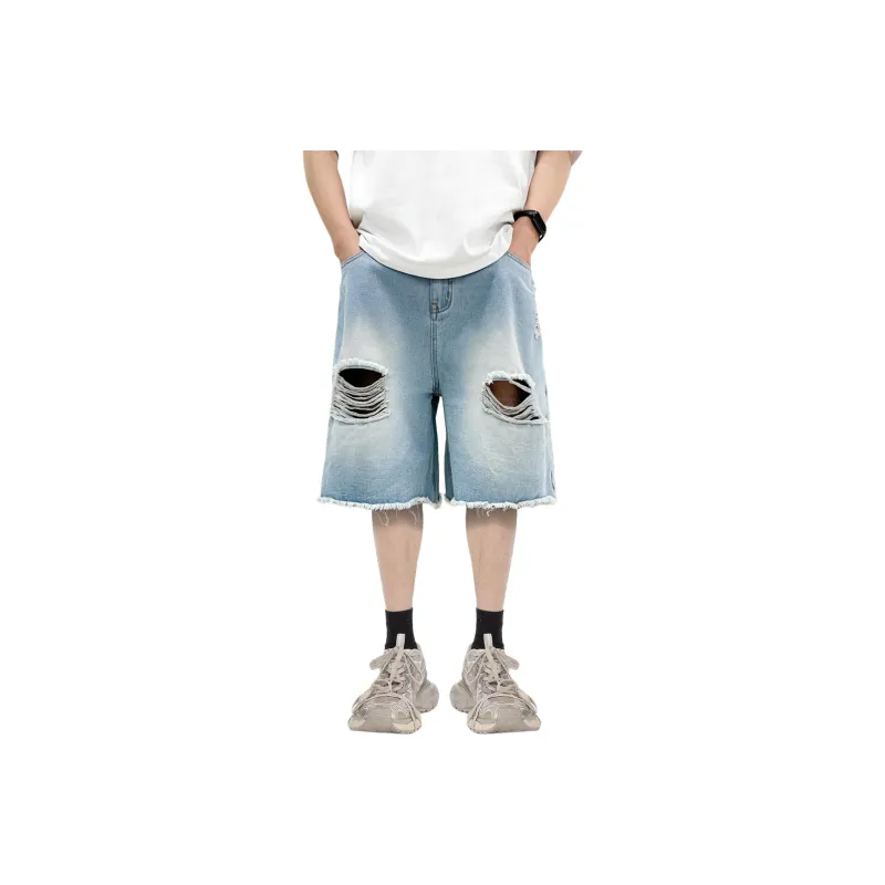 7 SEVFUN Denim Shorts Unisex Light Blue-0