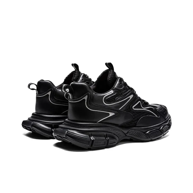 NAUTICA Height Increasing Low Top Chunky Sneakers Men's Black-4