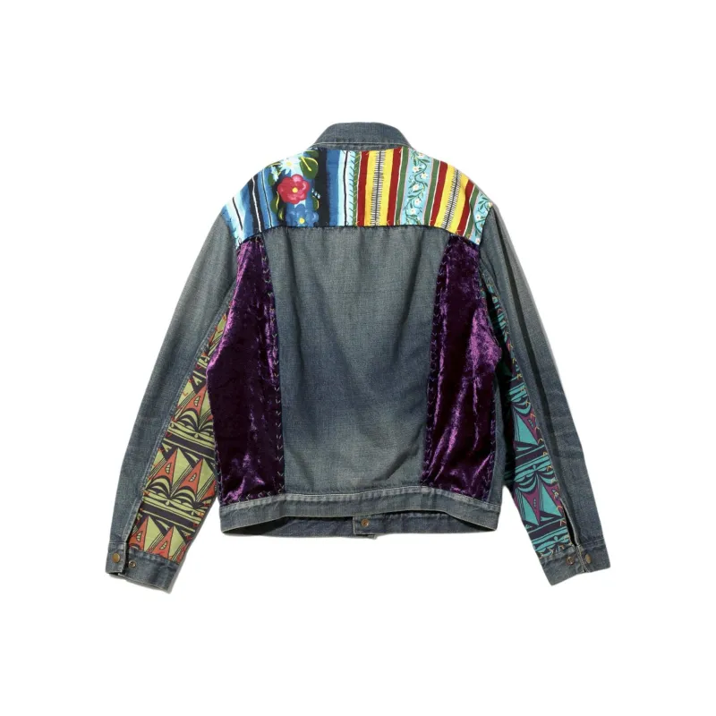 Sasquatchfabrix. X Needles Sasquatchfabrix Collaboration Denim Jackets Unisex Blue-1