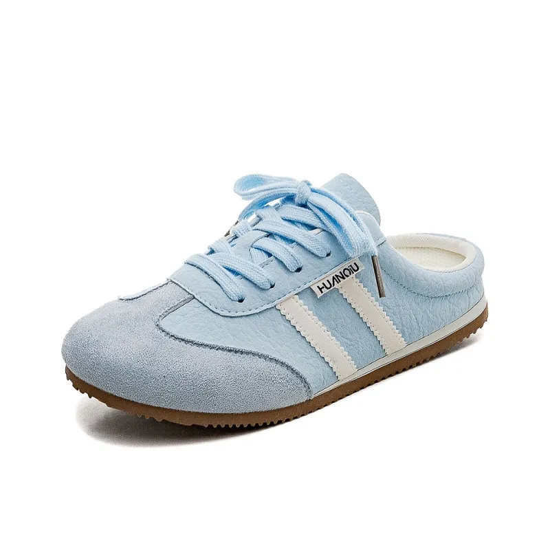 HUANQIU Abrasion Resistant Slip Resistant Closed Toe Slippers Women's Blue-1