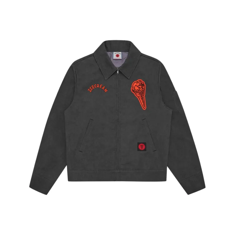 Ice Cream Jackets Unisex Washed Black-0
