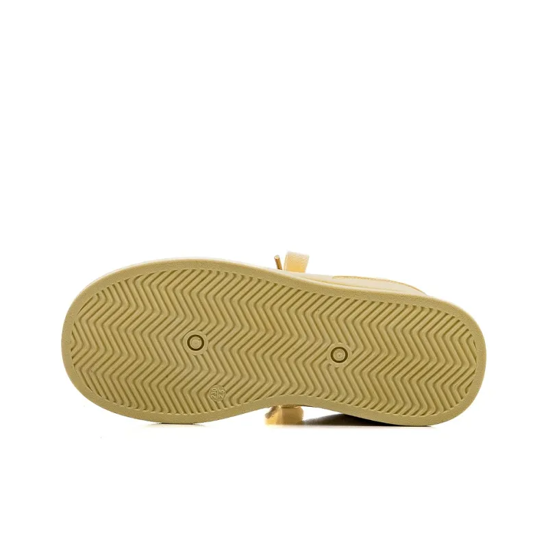 HUANQIU Slip Resistant Shock Absorbers With Abrasion Resistant Properties Low Top Skateboard Shoes Women's Yellow-4