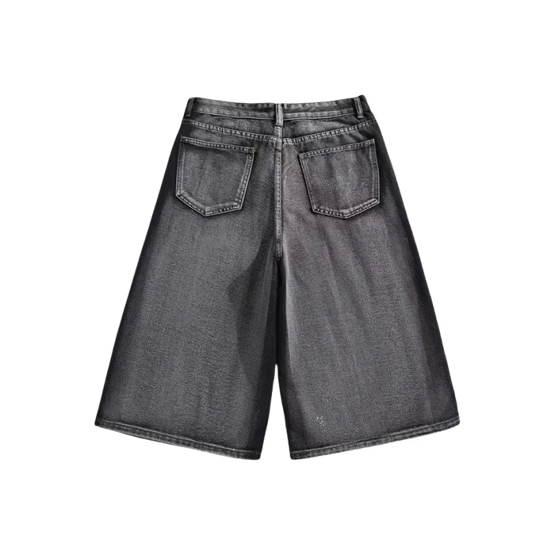 TONYBEAR Denim Shorts Men Black-1
