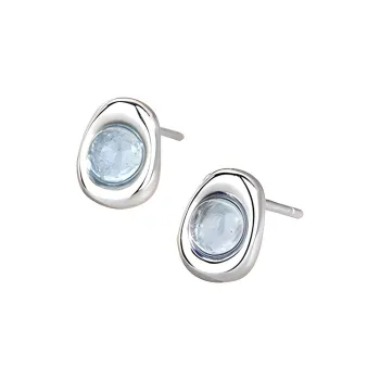 HAOYINFANG 925 Sterling Silver Stud Earrings Women's