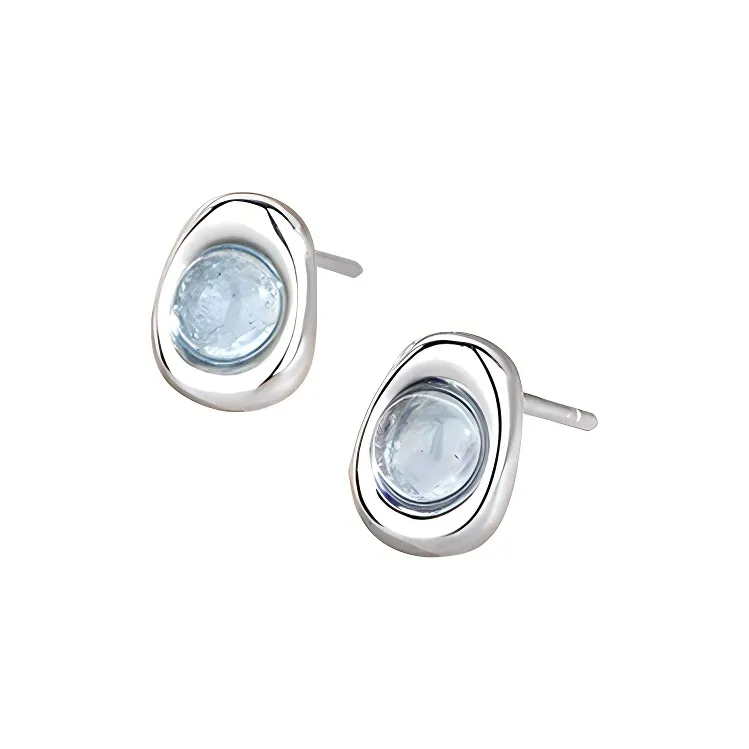 HAOYINFANG 925 Sterling Silver Stud Earrings Women's-0