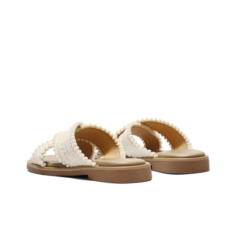 BELLE Slide Slippers Women's Ecru-3