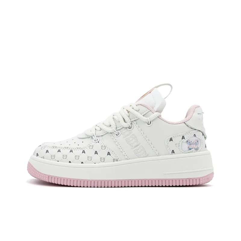 ALI THE FOX Skateboard Shoes Women's Low Top Milk Tea Pink/Iceberg Blue-0