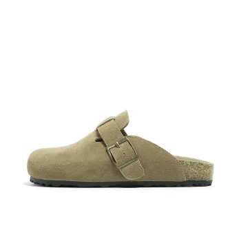 FOREVER 21 Odor Resistant Abrasion Resistant Slip Resistant Closed Toe Slippers Women's Khaki