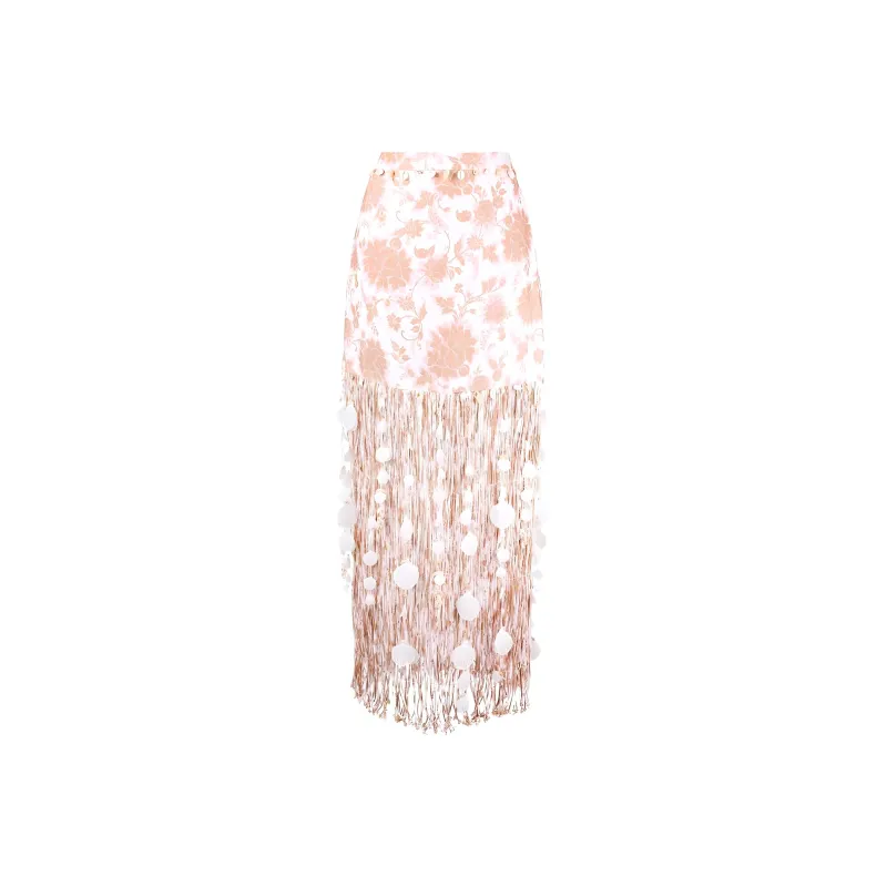 Zimmermann Postcard Fringed Skirt-0