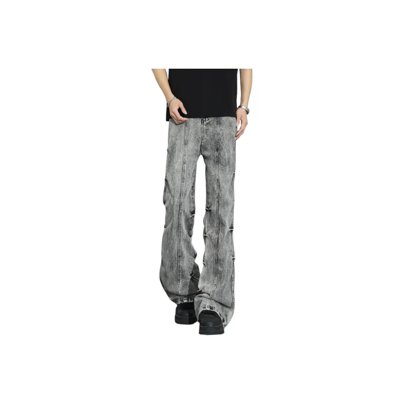 Menglaini Jeans Unisex Gray-0
