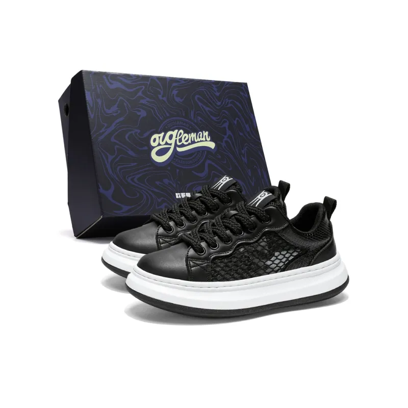 OUGLEMEN Wrapping, Wear Resistant And Non Slip Low Top Casual Shoes Men's Box-9