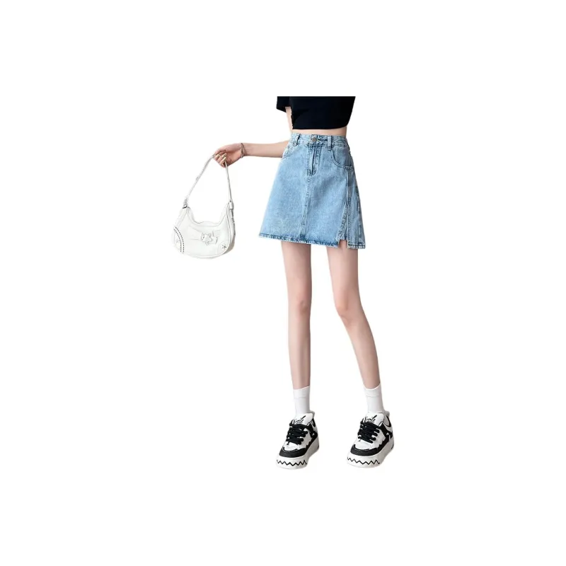 Tonlion Denim Short Skirts Women's-0