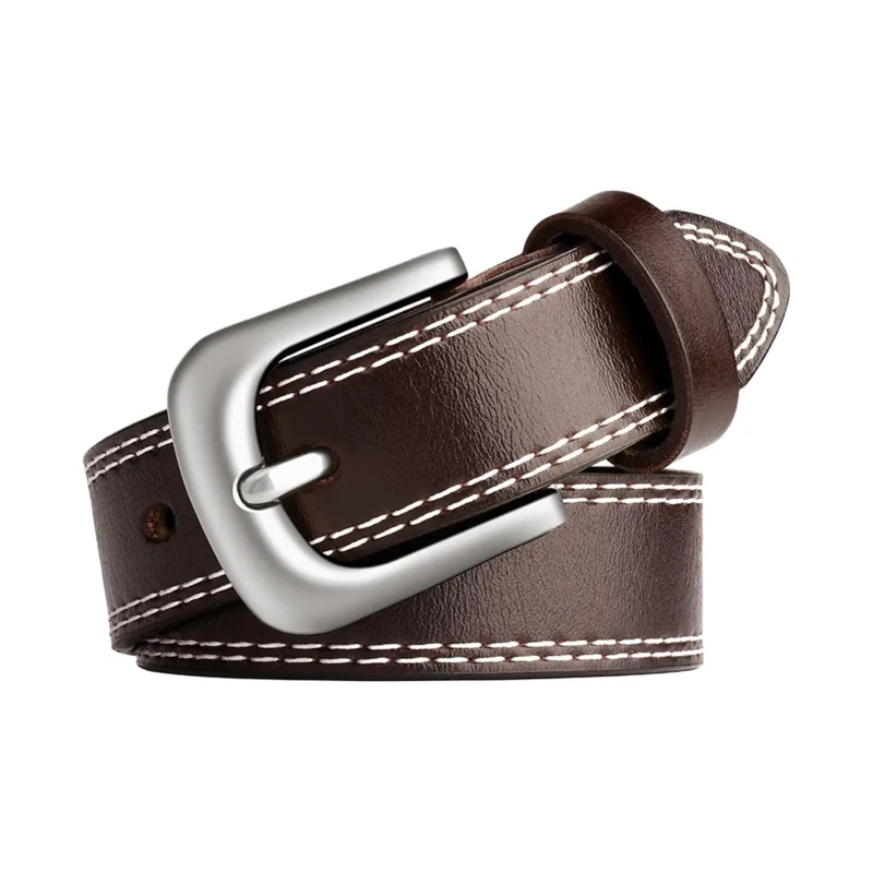 JEANSWEST Split Cow Leather Belts Women's 2.8CM-0