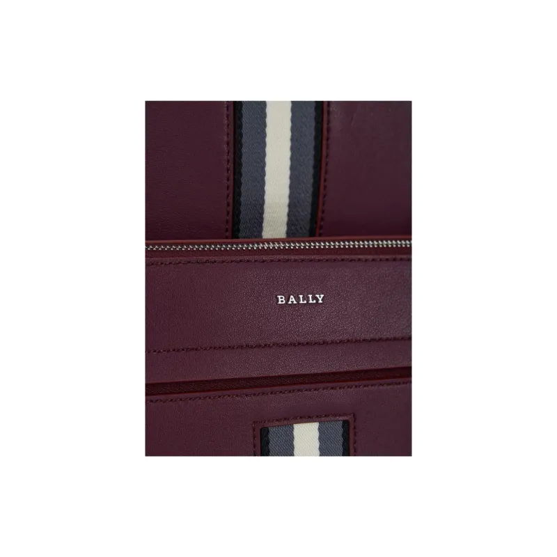 BALLY Cow Leather Backpack Tubas Men's Burgundy-4