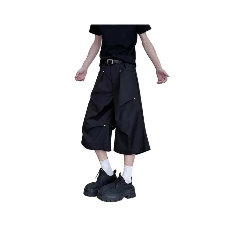 CORNILOT Casual Shorts Unisex Black-0