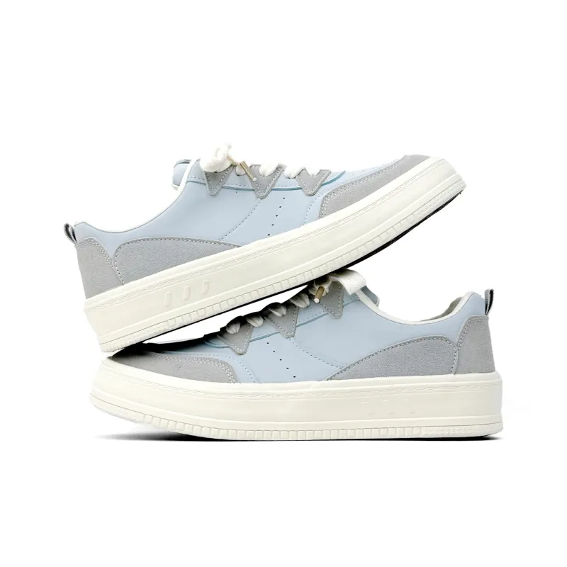 Mengsai Cushioning Coverage And Abrasion Resistant Low Top Skateboard Shoes Men's Haze Blue-2