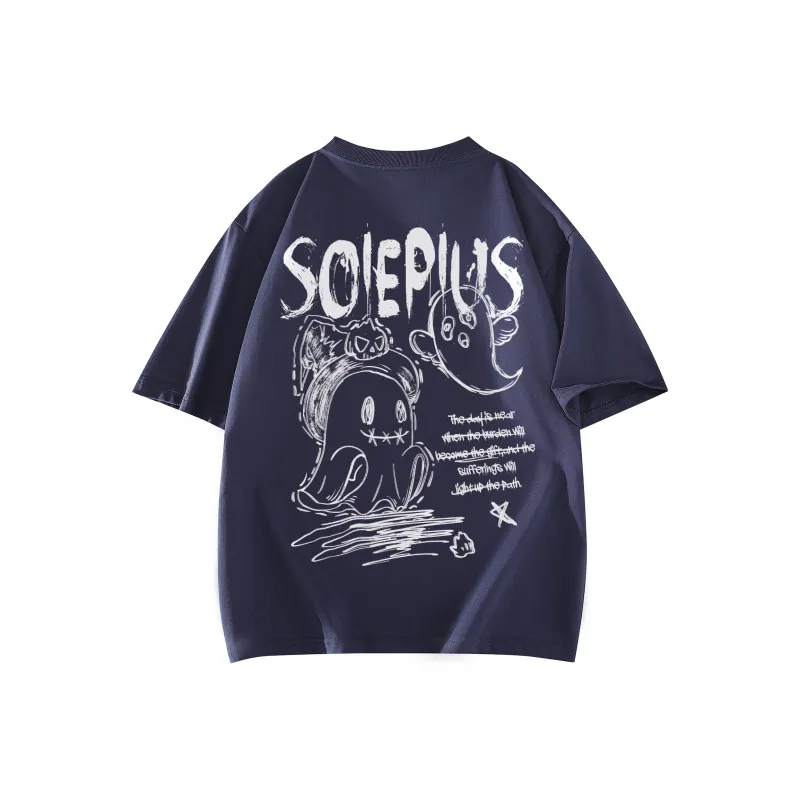 SOIE T Shirts Unisex Navy Blue-0