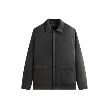 KITH SS25 Collared Overshirt Jacket Men's Carbon Black