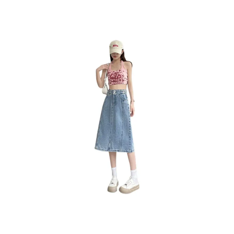 Tonlion Denim Long Skirt Women's-0