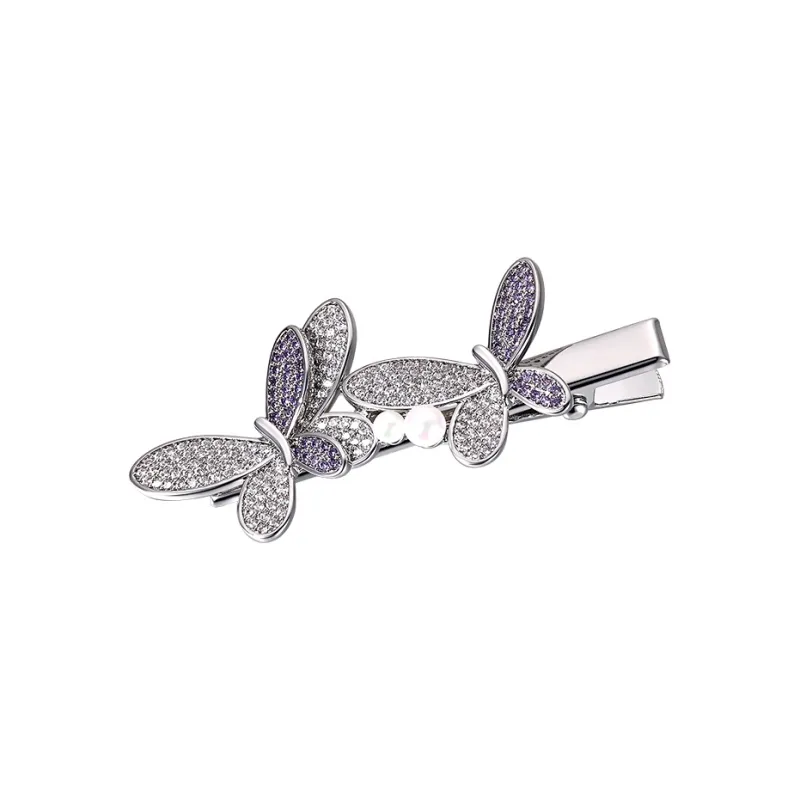 Cercoo Copper, Synthetic Cubic Zirconia Hair Clips Women's-0