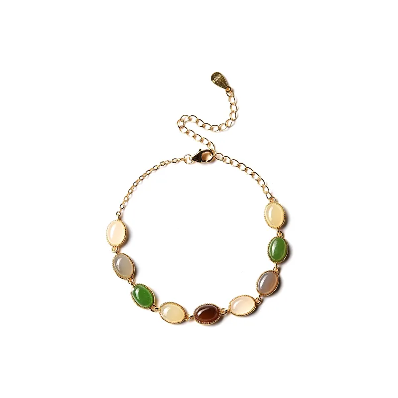 TANGCHAO Bracelets White Jade/Pale Greenish White Jade Unisex-3