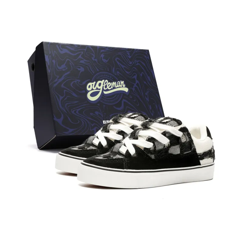 OUGLEMEN Wrapping, Wear Resistant And Non Slip Low Top Skateboard Shoes Unisex Box-3