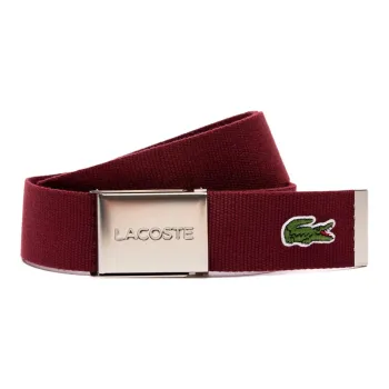 LACOSTE Rayon Belt Unisex Red Width 4cm