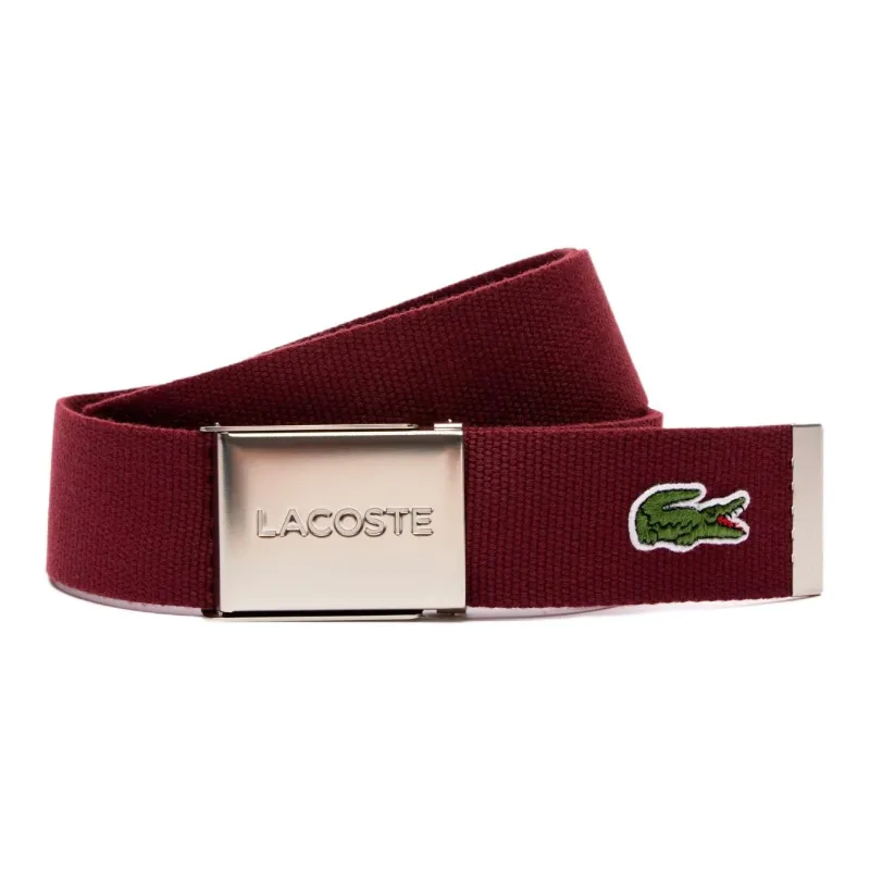 LACOSTE Rayon Belt Unisex Red Width 4cm-0