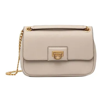 DKNY Calfskin Shoulder Bag, Crossbody Bag Women's Beige