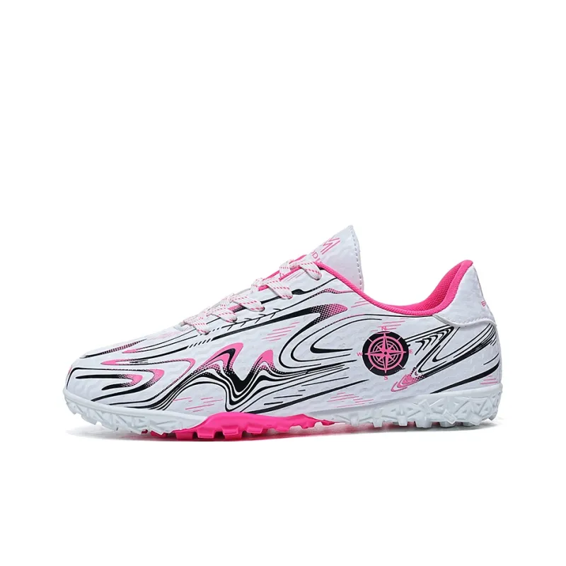 LONGDUIZHANG Soccer Shoes Unisex Low Top Black Sky Blue/Black Pink/White Moon/White Gold-16