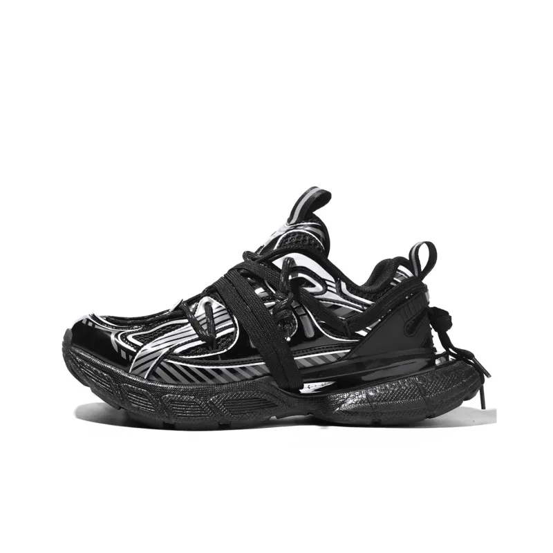 DIKENROK Cushioning Height Increasing Abrasion Resistant Slip Resistant Low Top Chunky Sneakers Unisex-6
