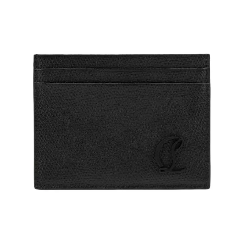 CL Calf Alpin Leather Card Holder Men's Black-0