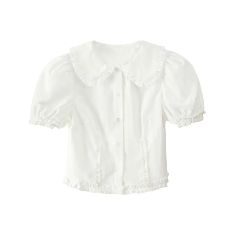Mu Qingqing Shirts Women's White-0
