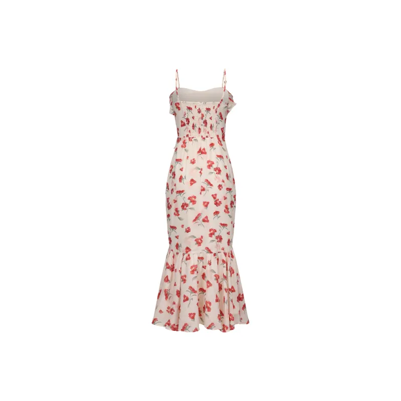 CHIWAWAMEME Slip Dresses Women's Sunset Rose Camisole Floral Long Skirt-1