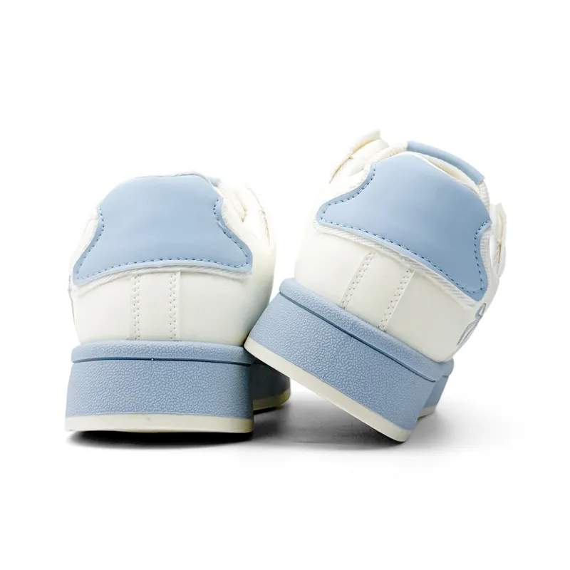 Mengsai Cushioning, Wear Resistant Low Top Skateboard Shoes Women's Beige Blue-3
