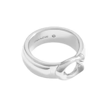 COACH Brass Plated Rings Women's Silver