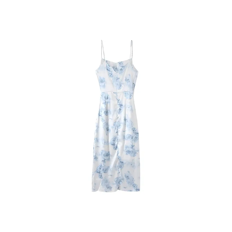 DOKZB Slip Dresses Women's Blue-1