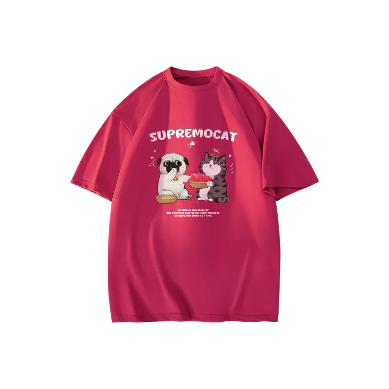 Supremo Cat T Shirts Unisex-12