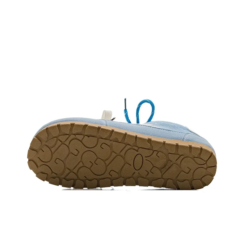 HUANQIU Shock Absorbers Slip Resistant Breathable Low Top Casual Shoes Women's Blue-4
