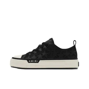 AMIRI Stars Court Low Top Skateboard Shoes Men's Black
