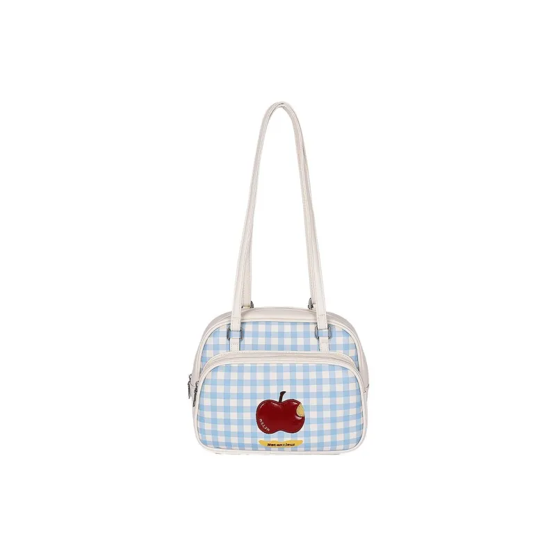 RIVMIND PU Shoulder Bag Women's White/Black/Pink-0