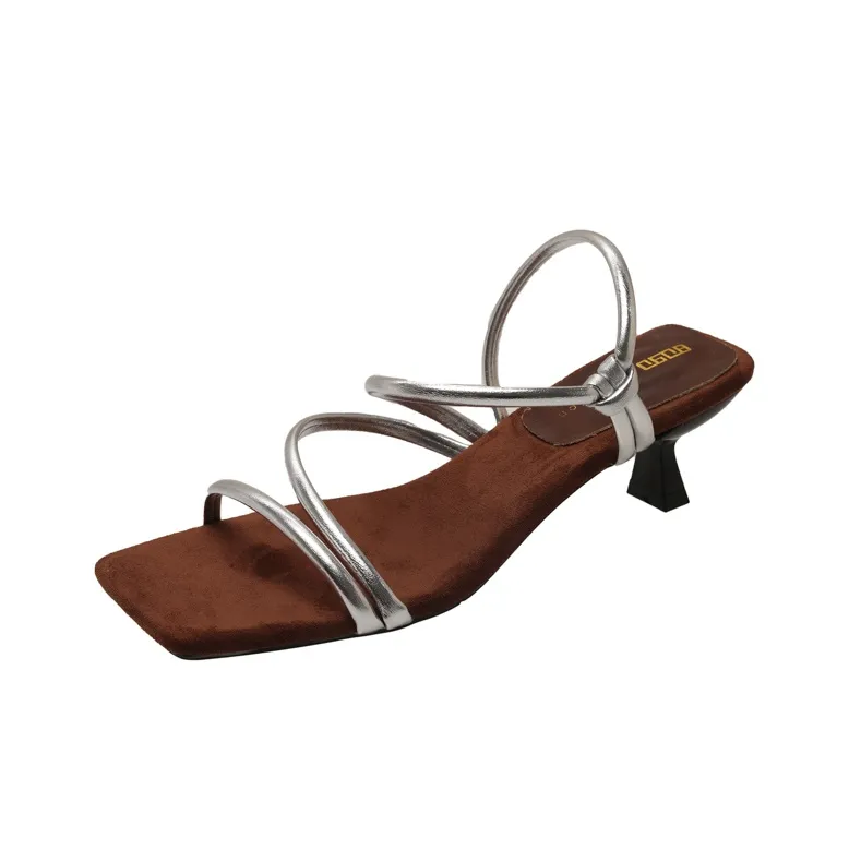 AJPAP One Strap Sandals Women's Silver-0