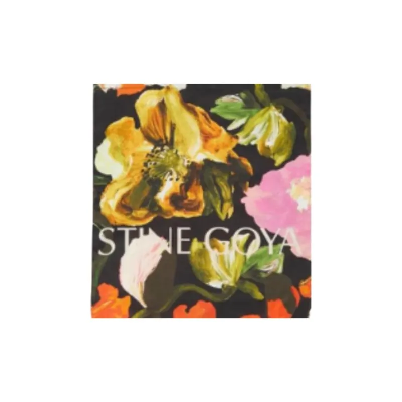 STINE GOYA Cotton Tote Bag Shopping Bag Shoulder Bags Medium Size Women's Black & Multicolor-3