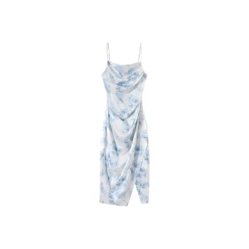 DOKZB Slip Dresses Women's Blue