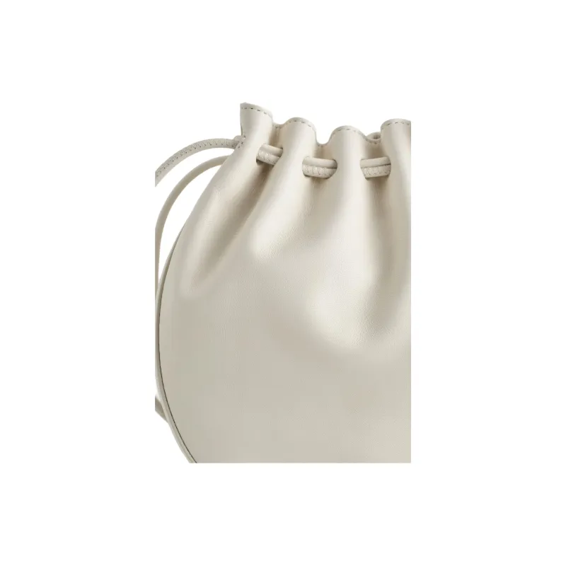 COS Leather Shoulder Bag Medium Size Women's White-2