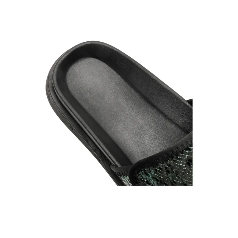 XIMO BULL Rubber Sole Sequins Slip Resistant Slide Slippers Unisex Black-12