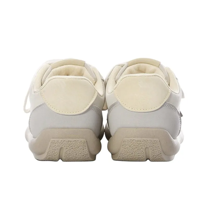 The New Age Family Low Top Skateboard Shoes Women's Beige Yellow-3