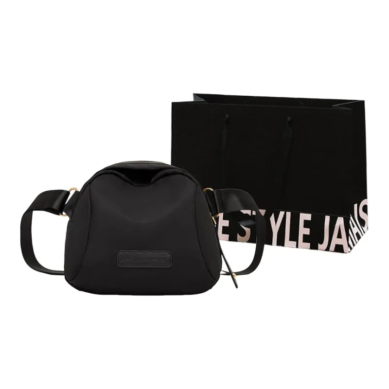 Cwatcun Nylon Crossbody Bag, Shoulder Bag Women's Ecru/Black/Dark Brown-4