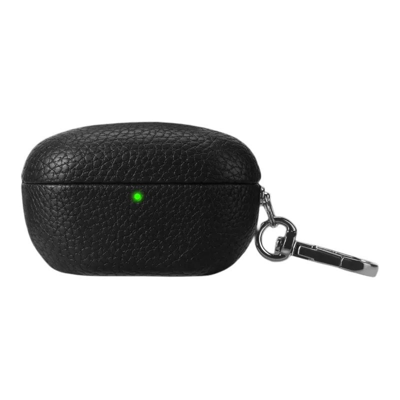 NUOQIXIN Compatibility SONY WF 1000XM5 Litchi Grain Fabric+PC Litchi Grain Impact Resistant Headphone Cases-8