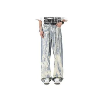 R.super Jeans Unisex White Blue